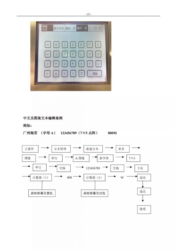 萊賓格噴碼機(jī)簡易操作手冊